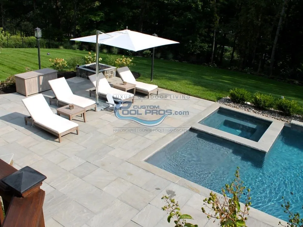 patio & pavers installation in Martinsville, custom swimming pool NJ, pool builder nj